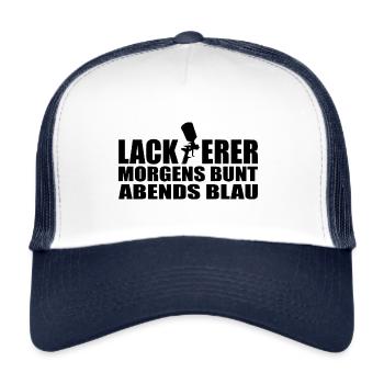 Lackierer - Trucker Cap - Weiß/Navy - Vorne