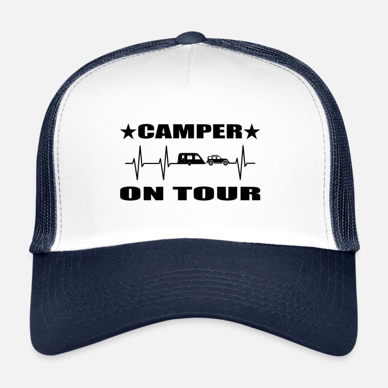 Camping - Trucker Cap - Weiß/Navy