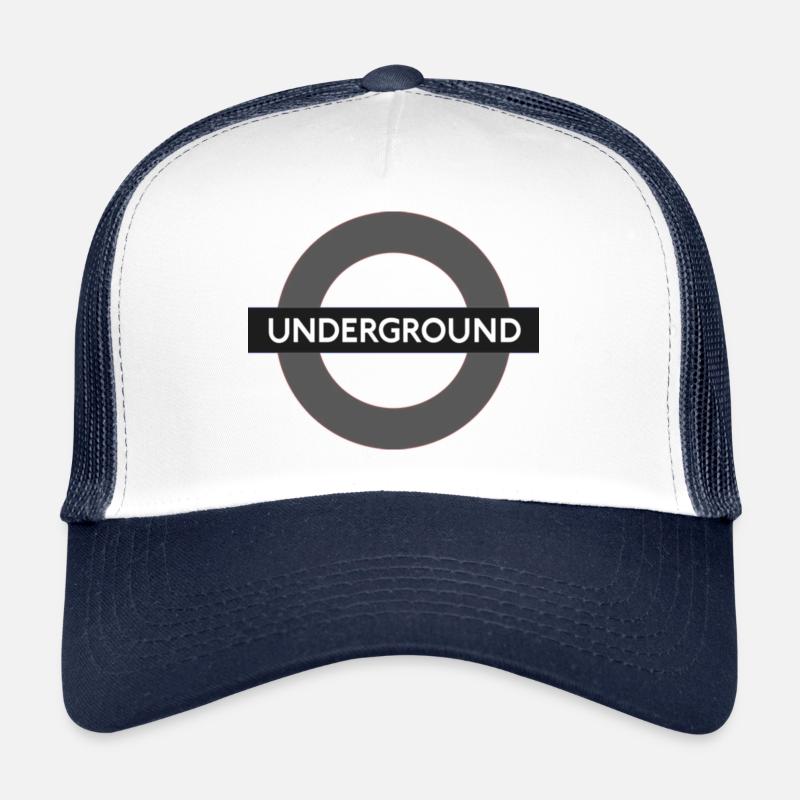 Underground Schild - Trucker Cap - Weiß/Navy