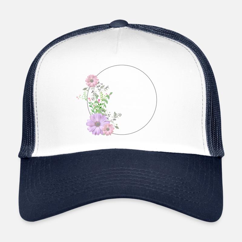 Blumenkranz - Trucker Cap - Weiß/Navy