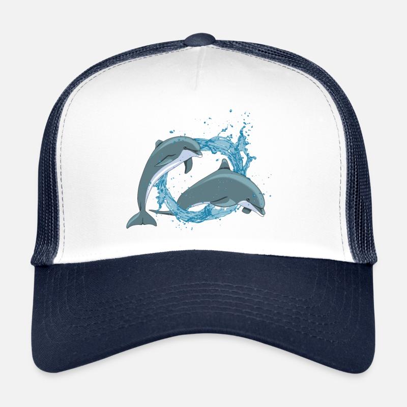 DOLPHINS WITH ACQUASPLASH Trucker Cap