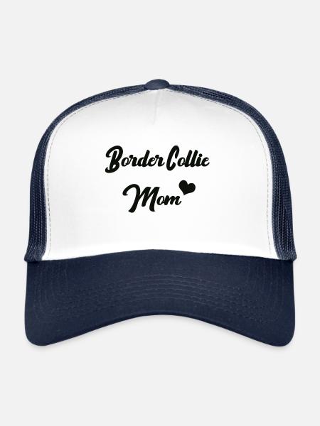 Border Collie - Trucker Cap - white/navy - Front