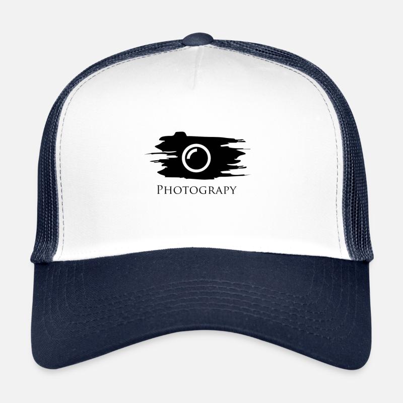 Photography, camera, Kamera, Logo - Trucker Cap - Weiß/Navy