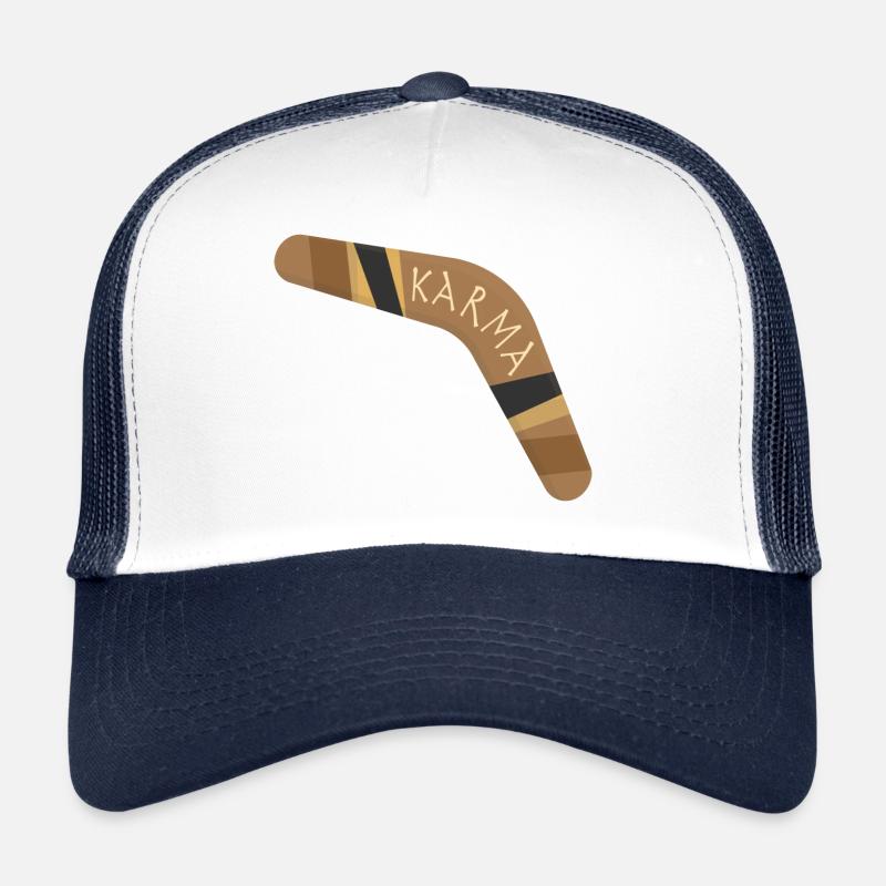 Karma boomerang - Trucker Cap - Weiß/Navy