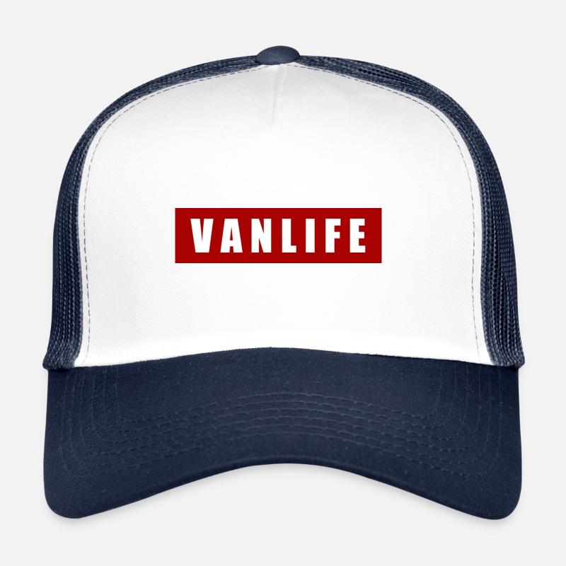 Van life - Casquette trucker  - blanc/marine