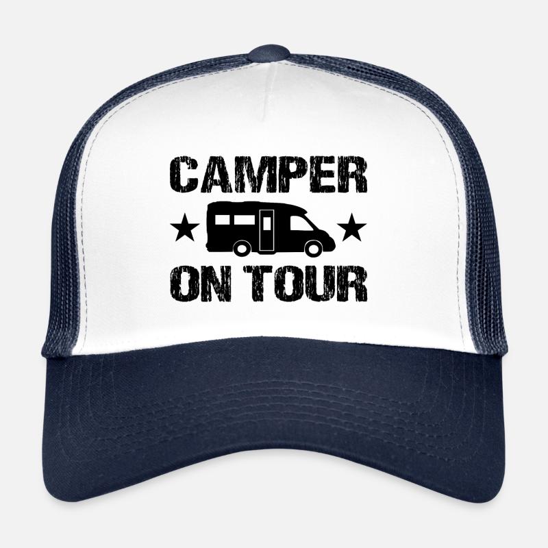 Camping - Trucker Cap - Weiß/Navy