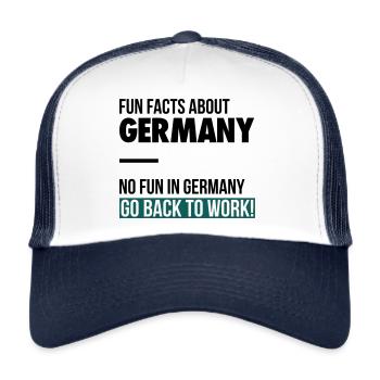 Fun facts about germany - Trucker Cap - white/navy - Front