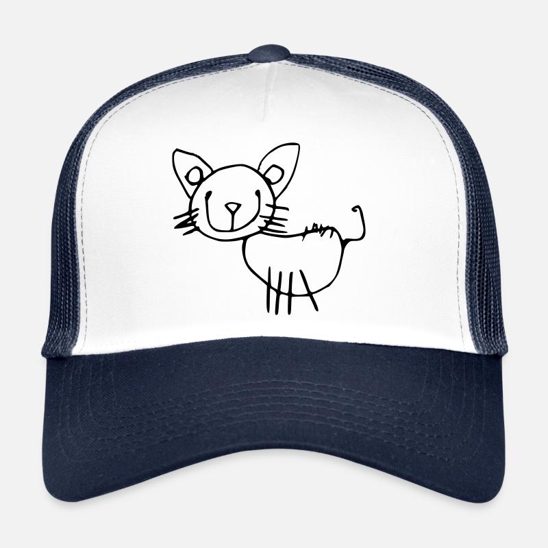 Cat_style - Casquette trucker  - blanc/marine