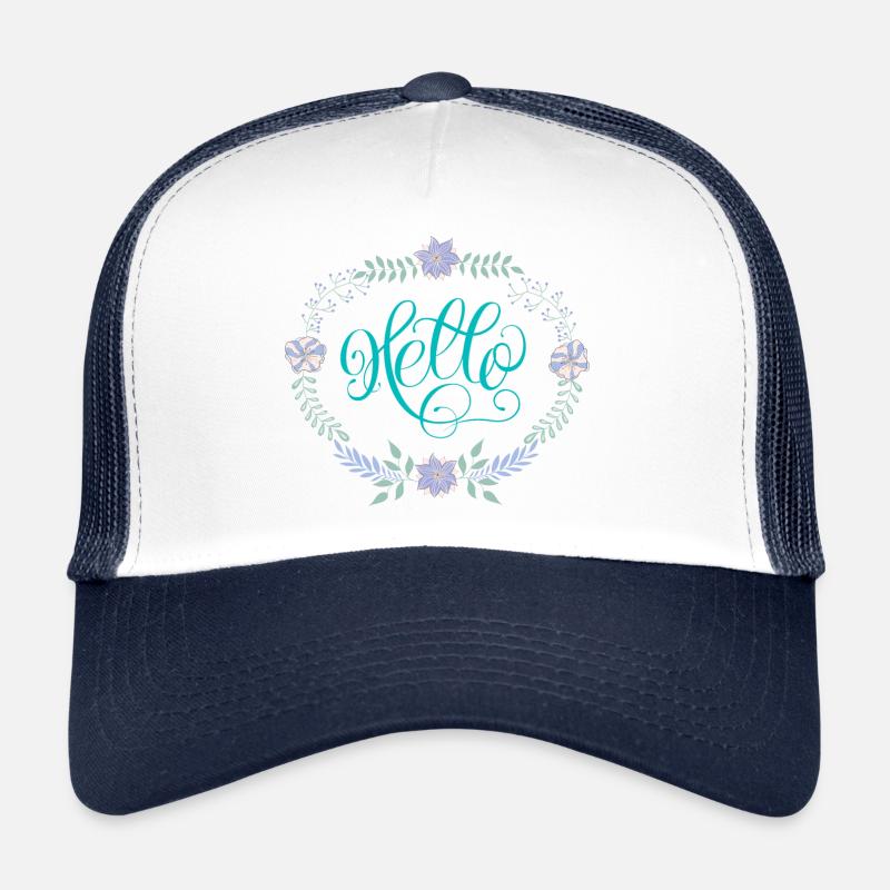 Hello - Trucker Cap - white/navy