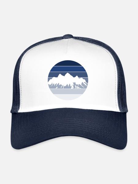 Berge - Trucker Cap - Weiß/Navy