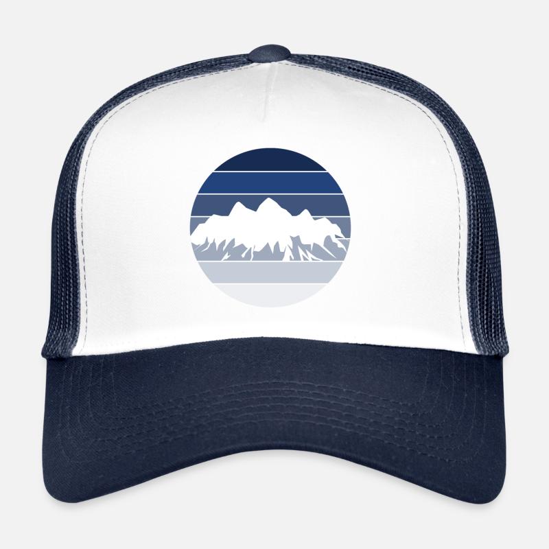 Berge - Trucker Cap - Weiß/Navy