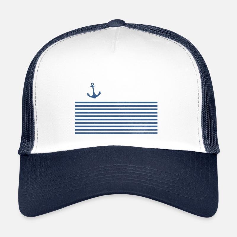 Ancre bande de régate nautique pour bateau capitaine Casquette trucker 