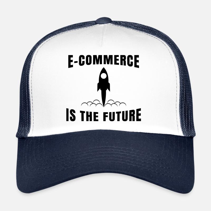 Ecommerce Online Handel Spruch E-Commerce - Trucker Cap - Weiß/Navy