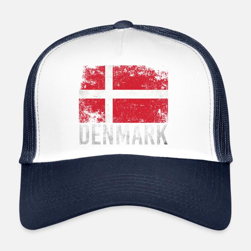 Denmark Grunge Flag Denmark Design Trucker Cap