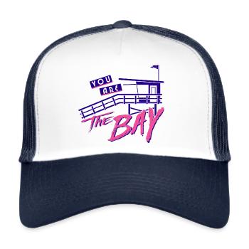 Baywatch You Are The Bay Spruch - Trucker Cap - Weiß/Navy - Vorne