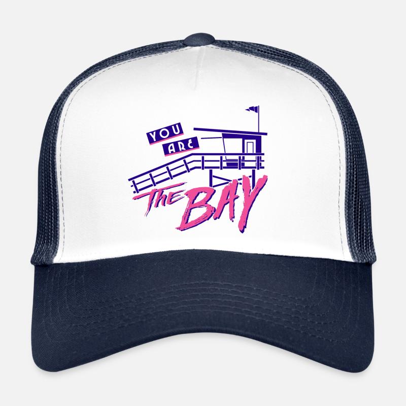 Baywatch You Are The Bay Spruch - Trucker Cap - Weiß/Navy