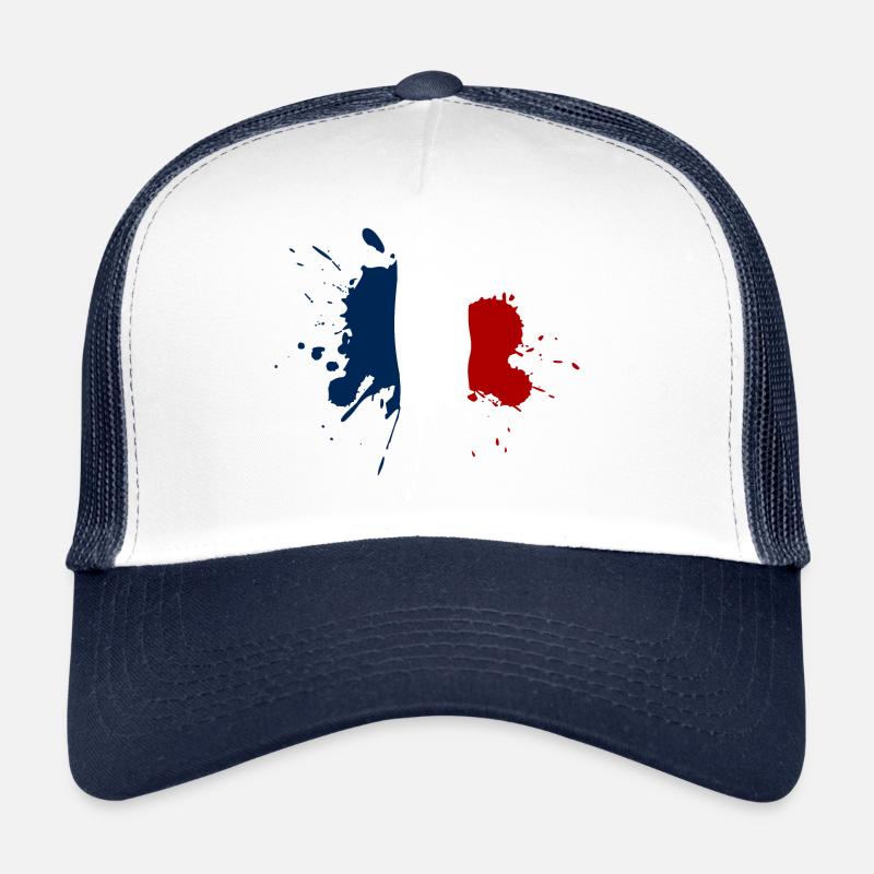 Frankreich Flagge Fleckendesign Trucker Cap