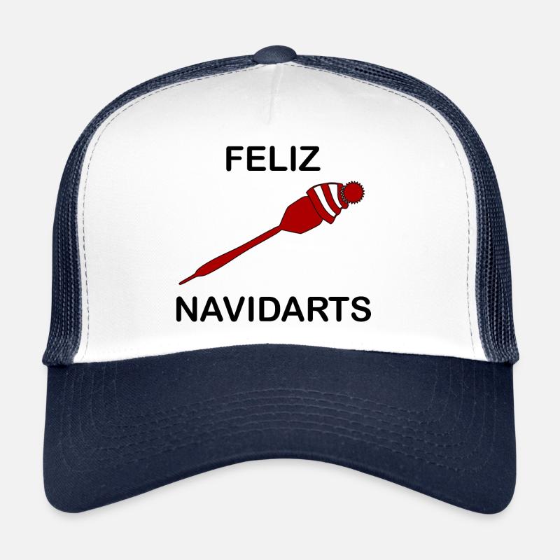 Feliz Navidart's Darts Pun Christmas Idea Trucker Cap