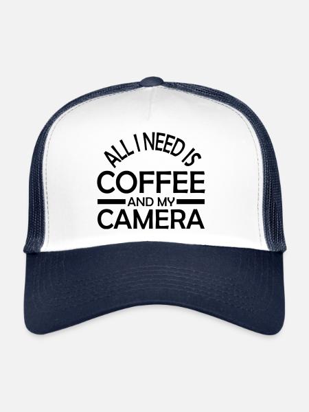 Photographe Photographie Cadeau Dire Drôle - Casquette trucker  - blanc/marine - Devant