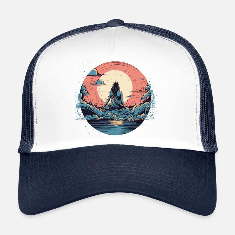 Meditation Wave Trucker Cap