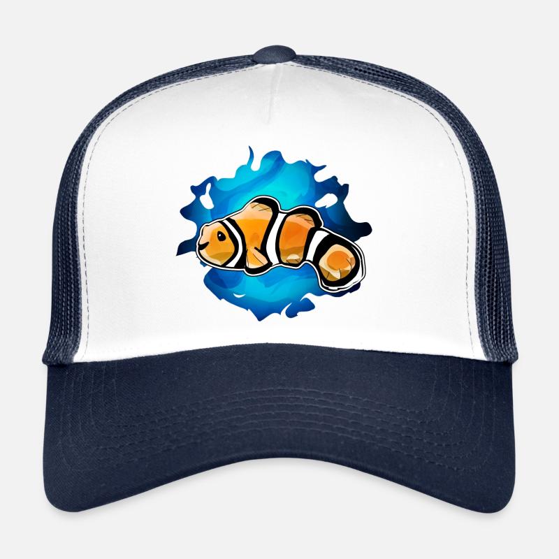 Clownfishie - Trucker Cap - Weiß/Navy