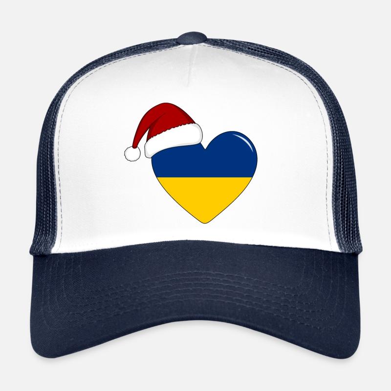 Coeur de Noël drapeau de l’Ukraine Casquette trucker