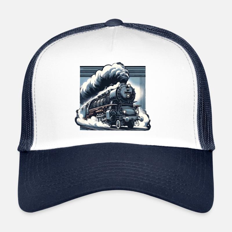 La puissance de la vapeur - Graphique d’une locomotive à vapeur Casquette trucker 