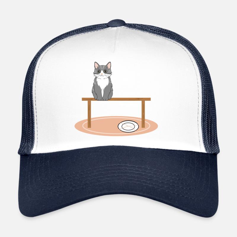 Chat sur table Casquette trucker 