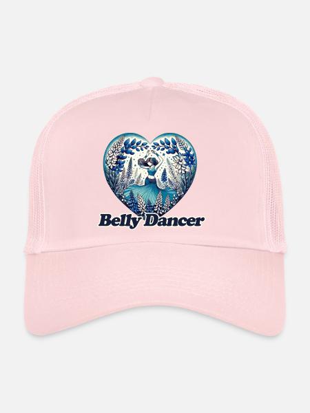 Blue Flowers belly Dancer Hafla - Trucker Cap - pale pink - Front