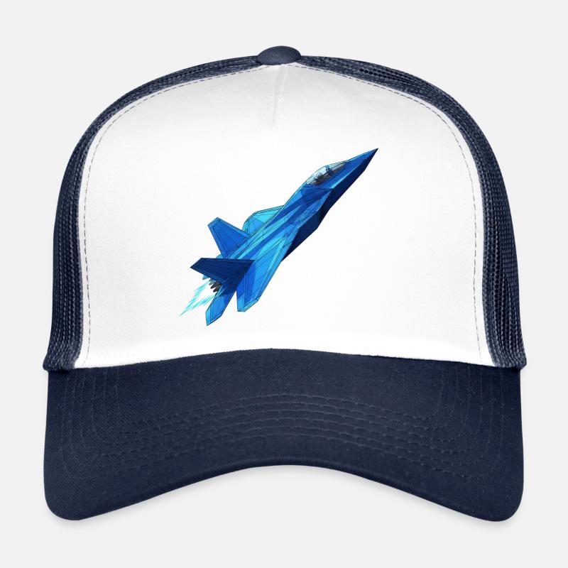 Jet bleu géométrique Casquette trucker 