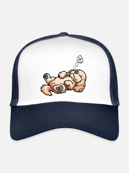 Cocker Spaniel Cocker Chien Cocker Propriétaire de cocker Spaniel - Casquette trucker  - blanc/marine - Devant