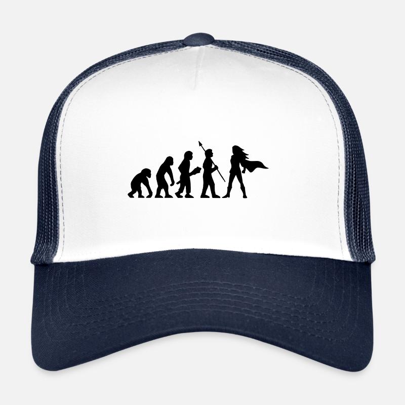 Evolution héroïne de super-héros Power Girl Gift - Casquette trucker  - blanc/marine