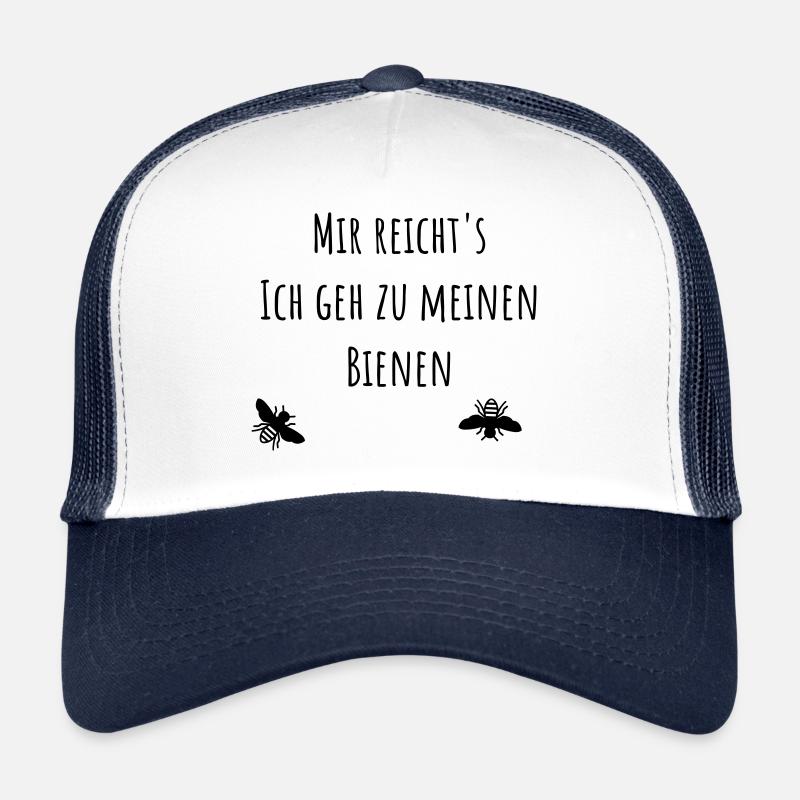 Assez pour moi je vais à mes abeilles - Casquette trucker  - blanc/marine