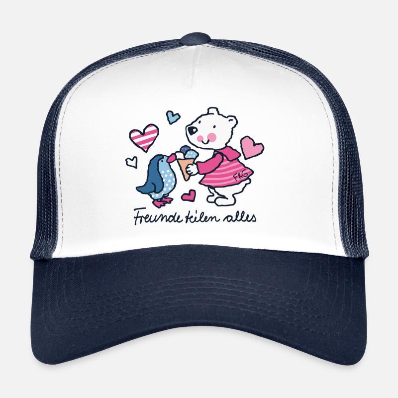 Les amis partagent tout - Casquette trucker  - blanc/marine