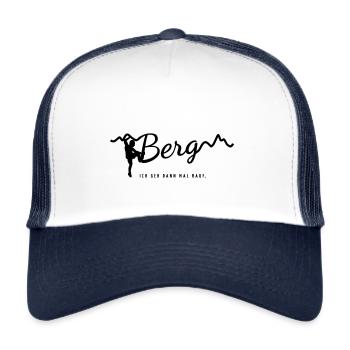 MOUNTAIN - I'LL GO UP THERE - Trucker Cap - white/navy - Front