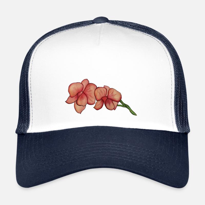 Pink orchid - Trucker Cap - white/navy