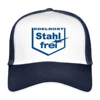 Edelrost Stahlfrei - Trucker Cap - Weiß/Navy - Vorne