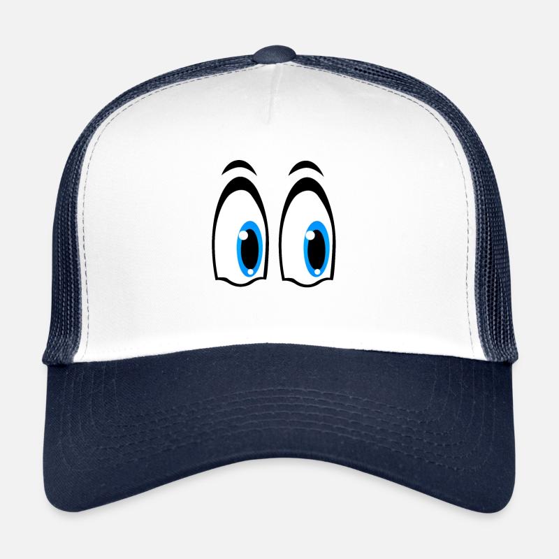 yeux bleus, yeux bleus, dessin animé Casquette trucker 