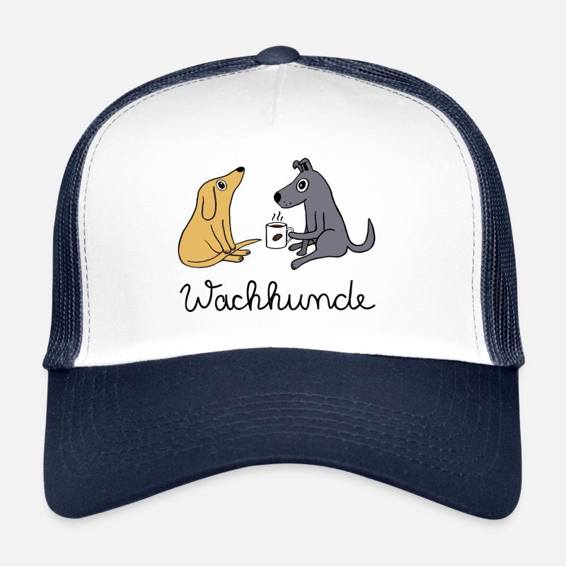 Wachhunde - Nur wach mit Kaffee - Trucker Cap - Weiß/Navy