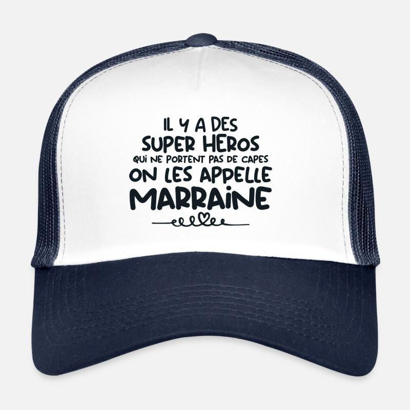 Marraine Super Héros - Humour Marraine Casquette trucker 