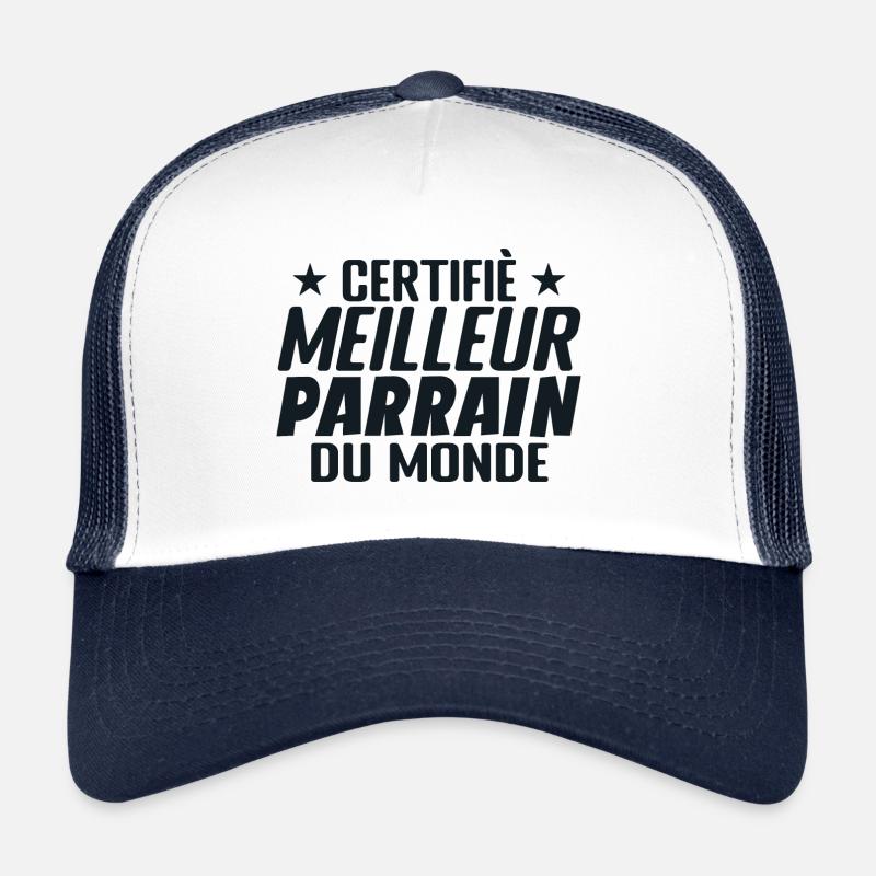 Certifié Meilleur Parrain - Cadeau Parrain Casquette trucker 
