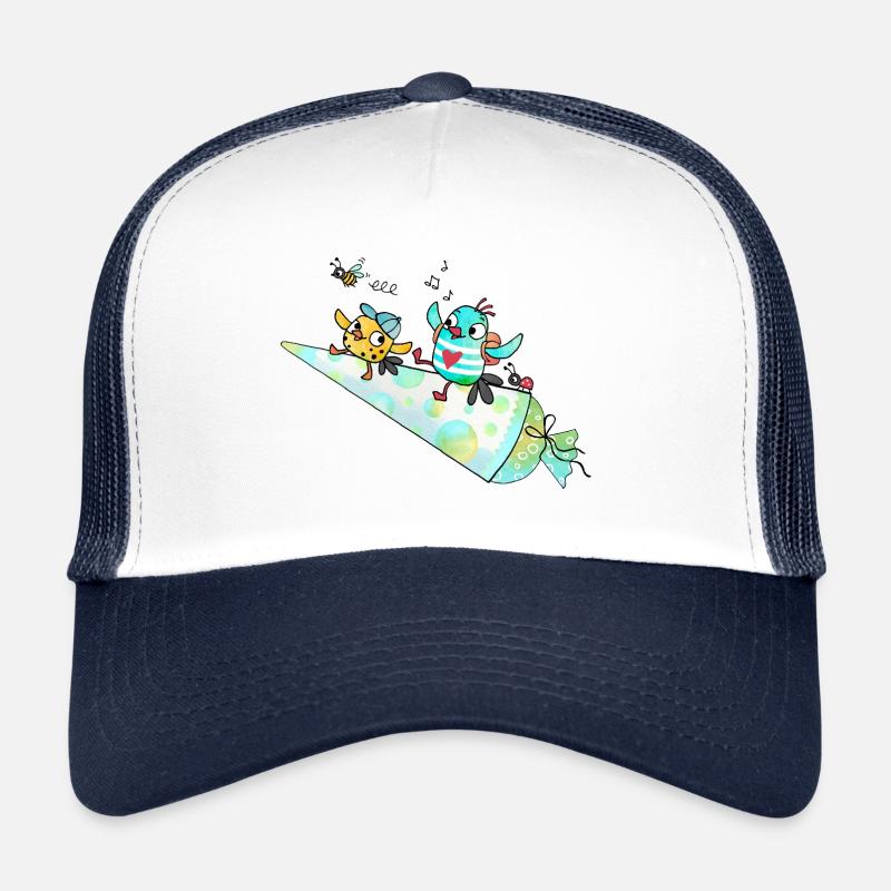 Hurra ich bin ein Schulkind! - Trucker Cap - Weiß/Navy