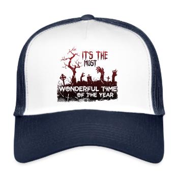 The most wonderful timeof the year - Trucker Cap - Weiß/Navy - Vorne