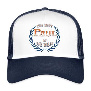 Das beste Weihnachtsgeschenk für Paul der Welt - Trucker Cap - Weiß/Navy - Vorne