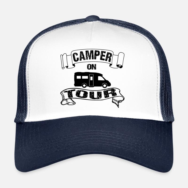 Camping - Casquette trucker  - blanc/marine