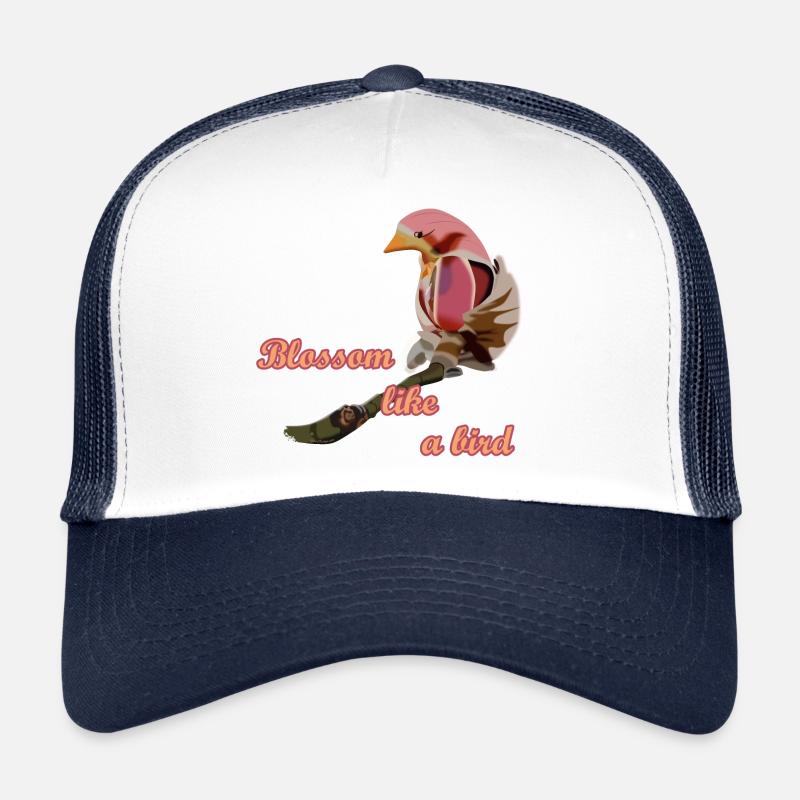 Blühe wie ein Vogel Yulan Magnolie Blüte Frühling Trucker Cap