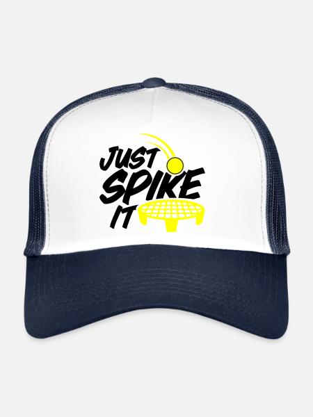 Color changeable | Roundnet Spikeball Fun - Trucker Cap - white/navy - Front