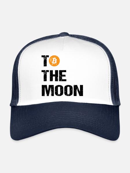 Bitcoin to the moon Bitcoin - Trucker Cap - white/navy - Front