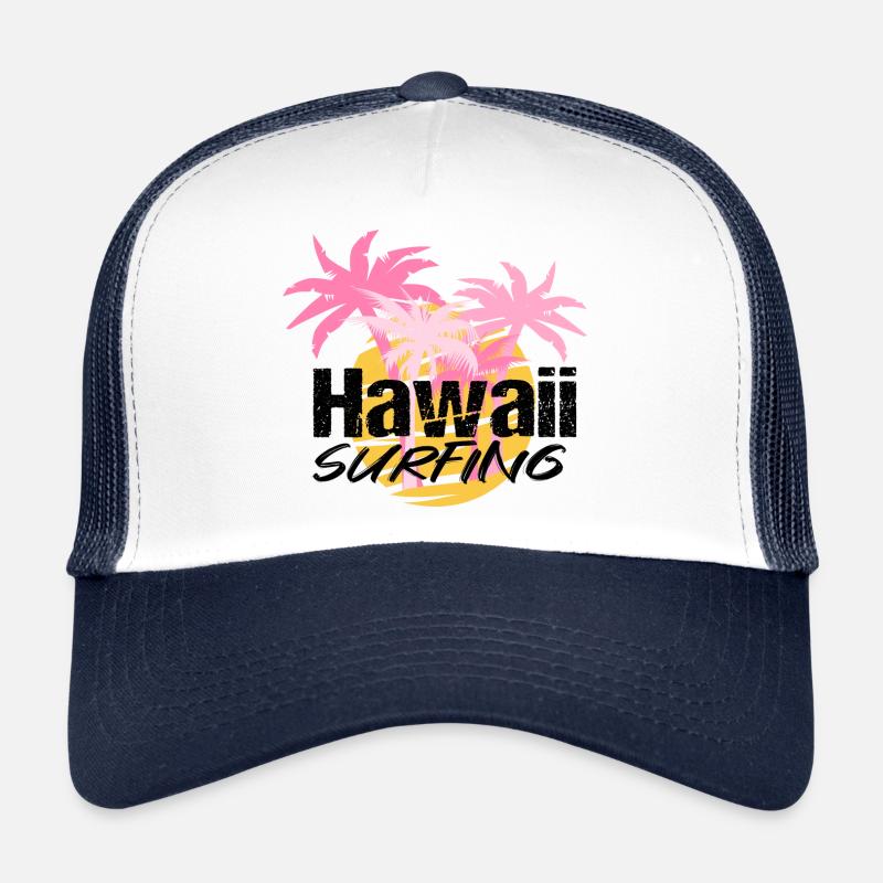 Hawaii surfing - Trucker Cap - Weiß/Navy
