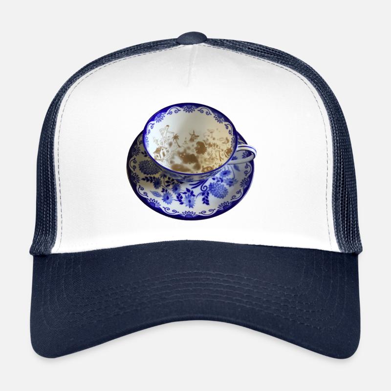 Tasse mit Kaffeesatz Trucker Cap